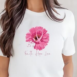 FAITH HOPE LOVE BREAST CANCER AWARENESS t-shirt.